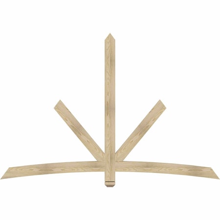 Ekena Millwork Alberta Rough Sawn Timber Gable Bracket, Douglas Fir, 84"W x 56"H x 2"D x 4"F, 16/12 Pitch GBW084X56X0204ALB00RDF